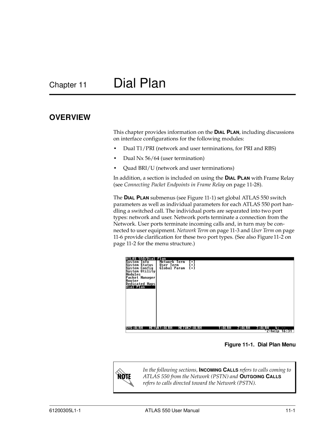 ADTRAN 550 user manual Dial Plan Menu 