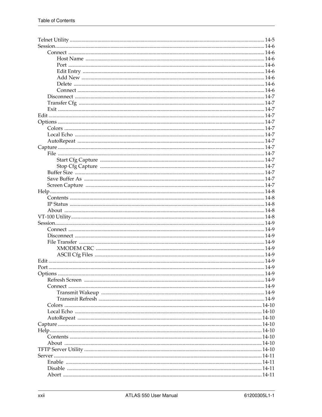 ADTRAN 550 user manual Xmodem CRC 