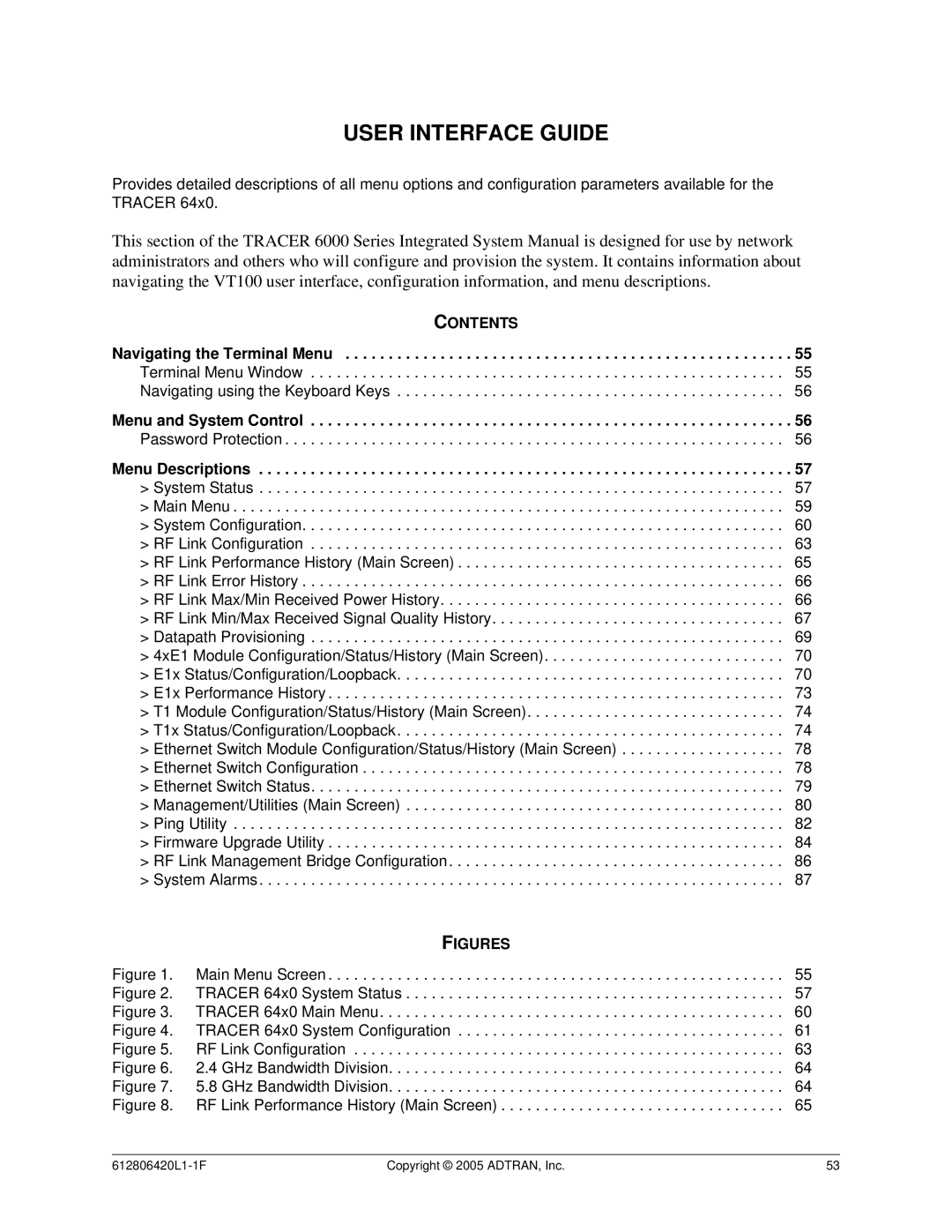 ADTRAN 6000 Series system manual User Interface Guide 