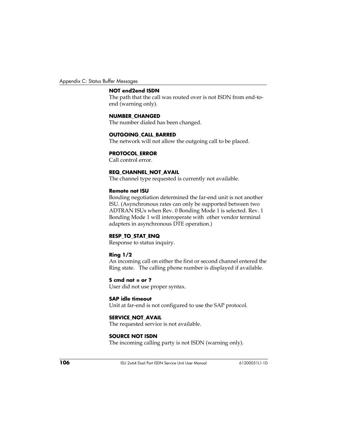 ADTRAN 61200051L1, 1200051L6, 1200051L2, 1200051L5 user manual Number dialed has been changed 