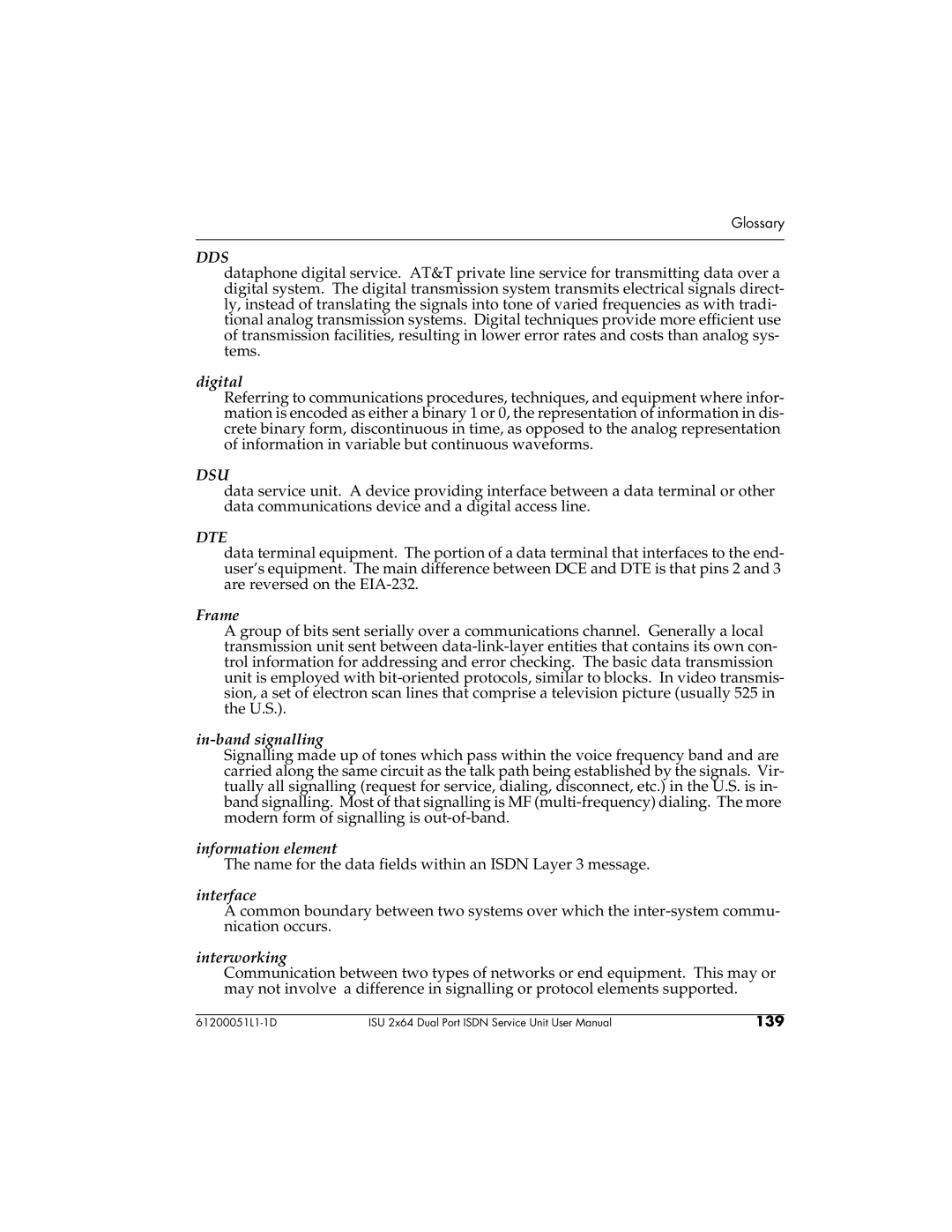 ADTRAN 1200051L5, 61200051L1, 1200051L6, 1200051L2 user manual Dds 