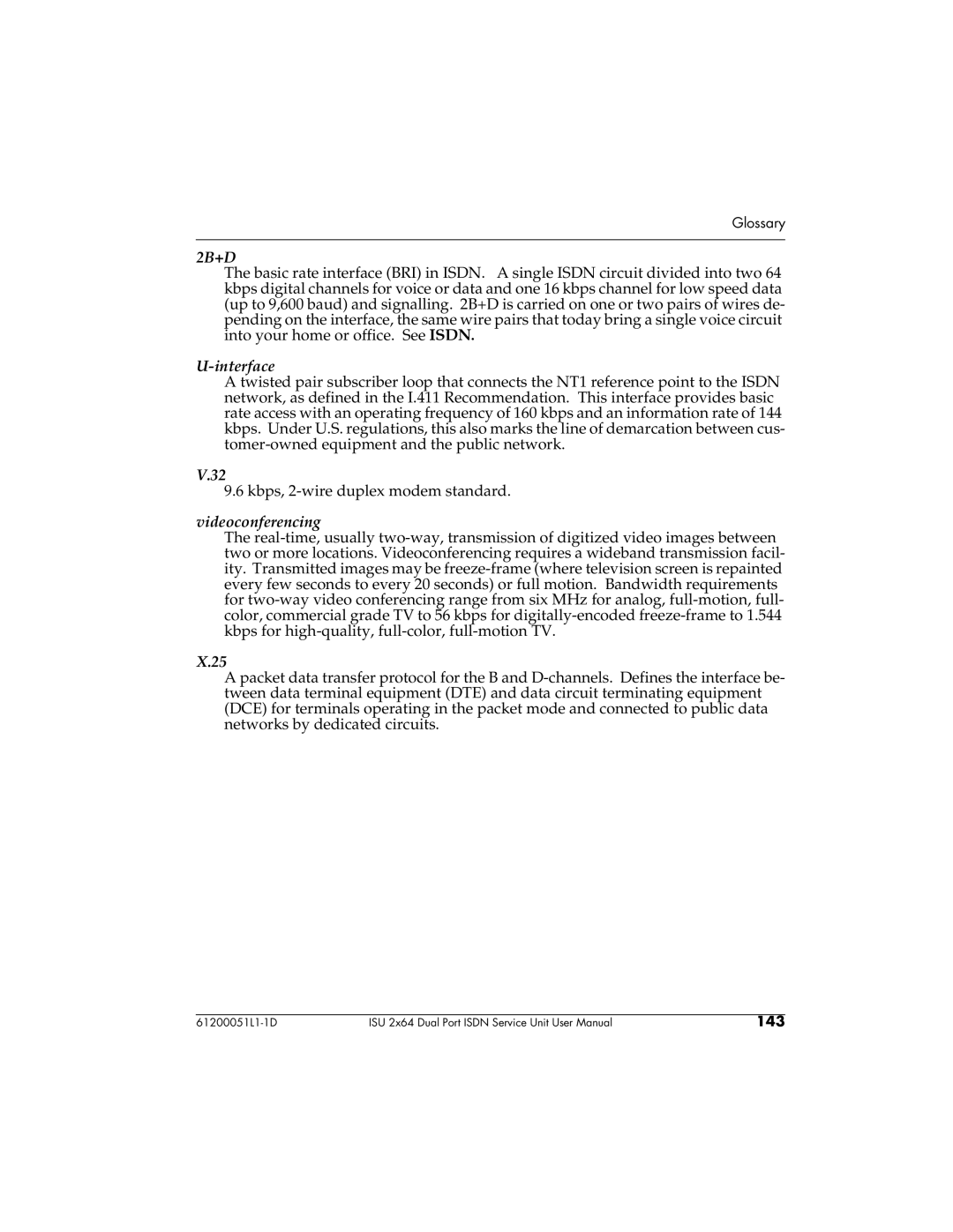 ADTRAN 1200051L2, 61200051L1, 1200051L6, 1200051L5 user manual 2B+D 