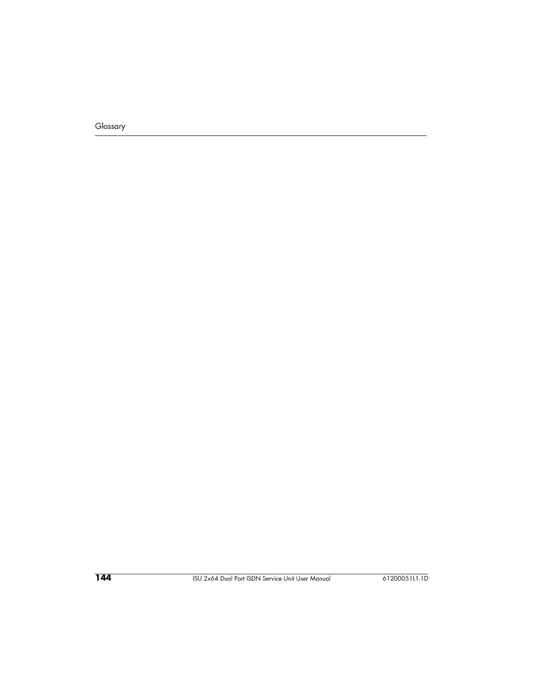 ADTRAN 1200051L5, 61200051L1, 1200051L6, 1200051L2 user manual 144 