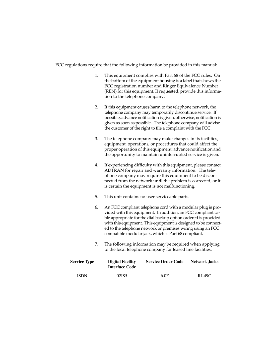 ADTRAN 1200051L5, 61200051L1, 1200051L6, 1200051L2 user manual Isdn 