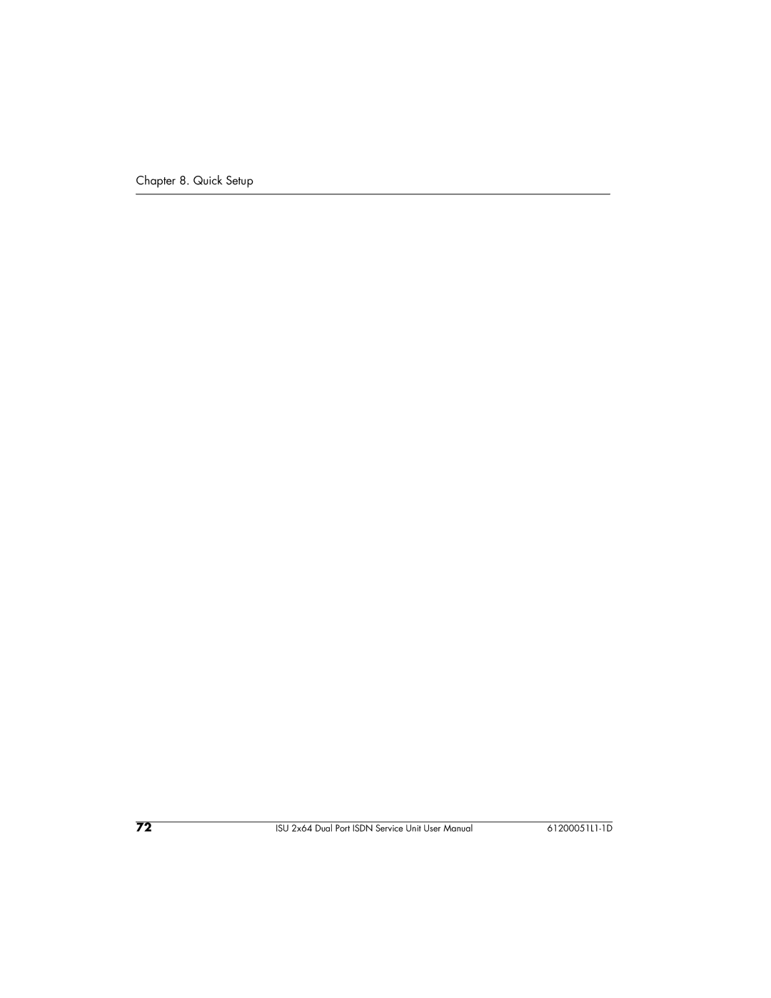 ADTRAN 1200051L6, 61200051L1, 1200051L2, 1200051L5 user manual Quick Setup 