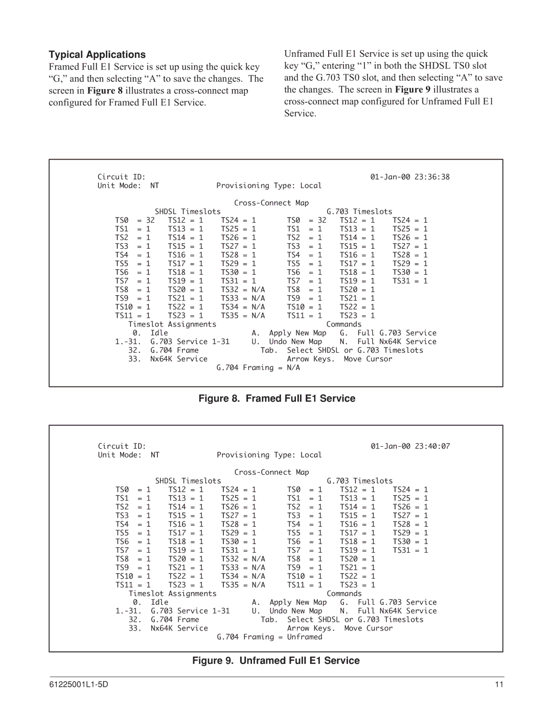 ADTRAN 6530 specifications Typical Applications, Framed Full E1 Service 