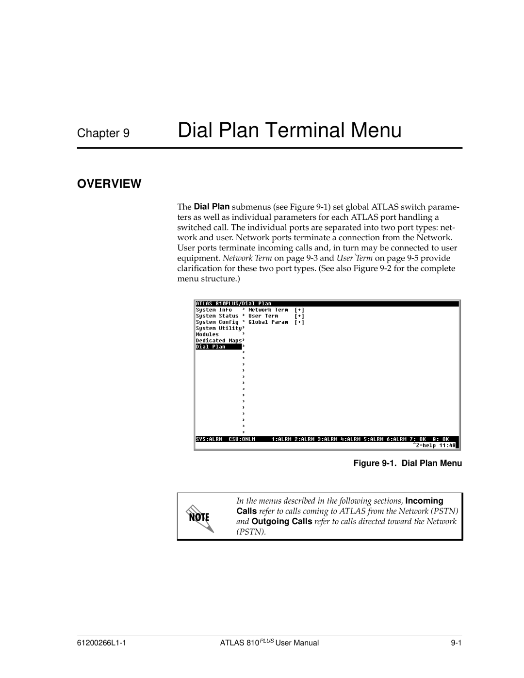 ADTRAN 810 Plus manual Dial Plan Terminal Menu, Dial Plan Menu 