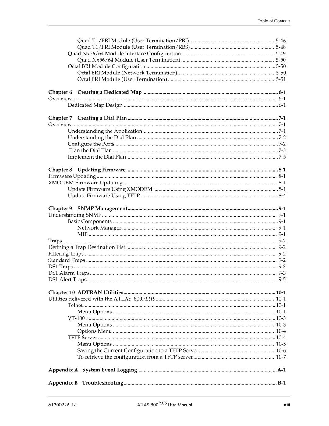 ADTRAN ATLAS 800PLUS user manual Chapter Creating a Dedicated Map 