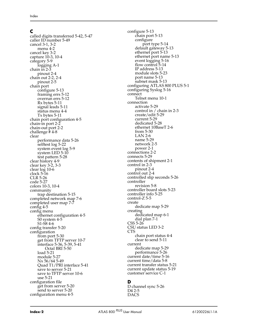 ADTRAN ATLAS 800PLUS user manual Cts 