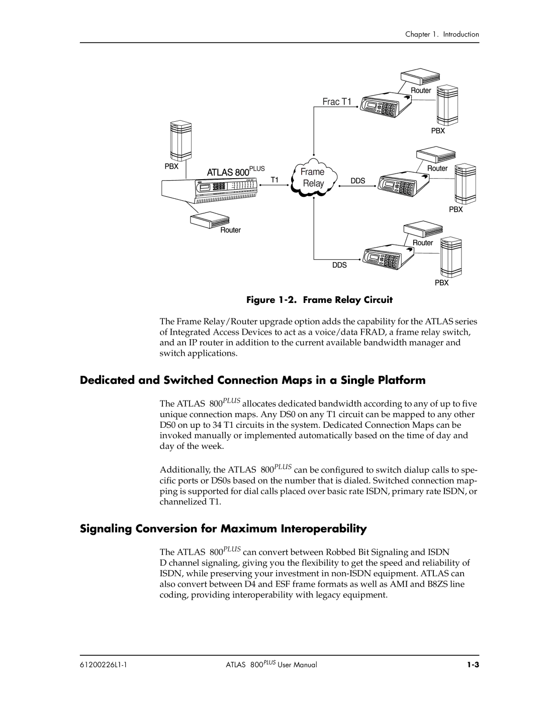 ADTRAN ATLAS 800PLUS user manual Dedicated and Switched Connection Maps in a Single Platform 