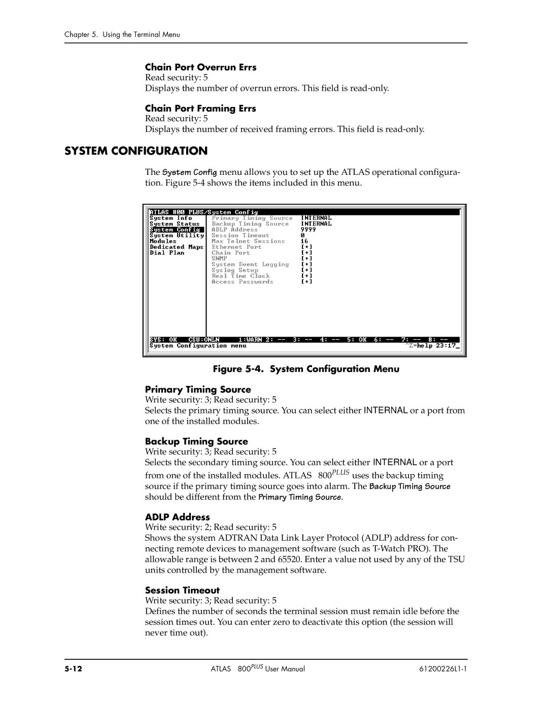 ADTRAN ATLAS 800PLUS user manual System Configuration 