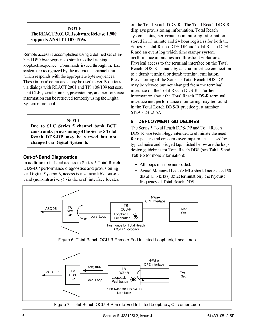 ADTRAN DDS-DP warranty Out-of-Band Diagnostics, Deployment Guidelines 