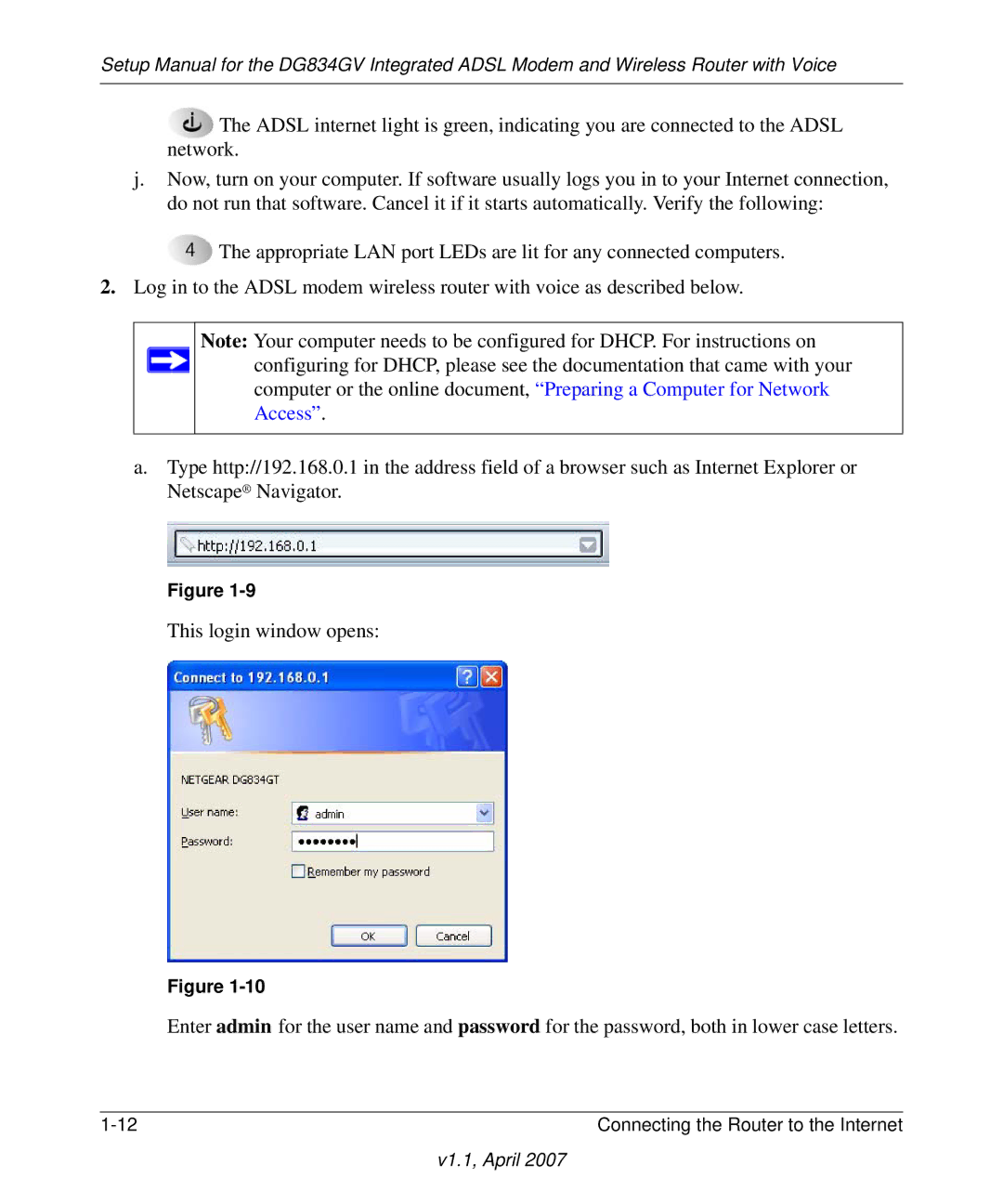 ADTRAN DG834GV manual V1.1, April 