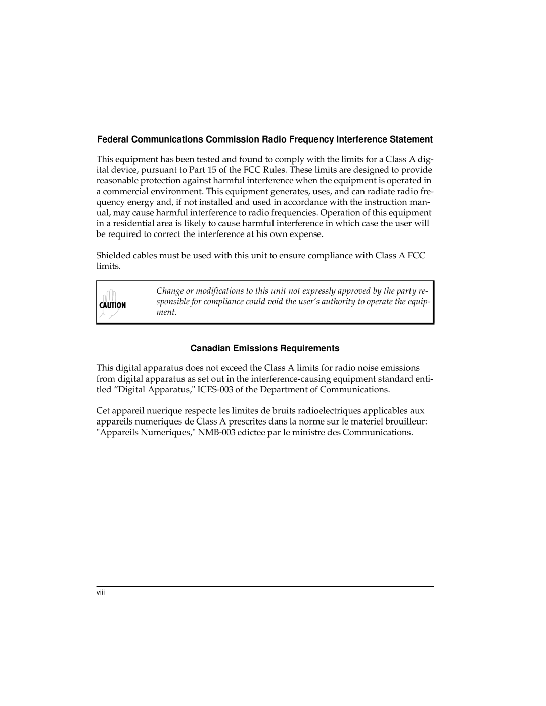 ADTRAN DSU 56 user manual Canadian Emissions Requirements 