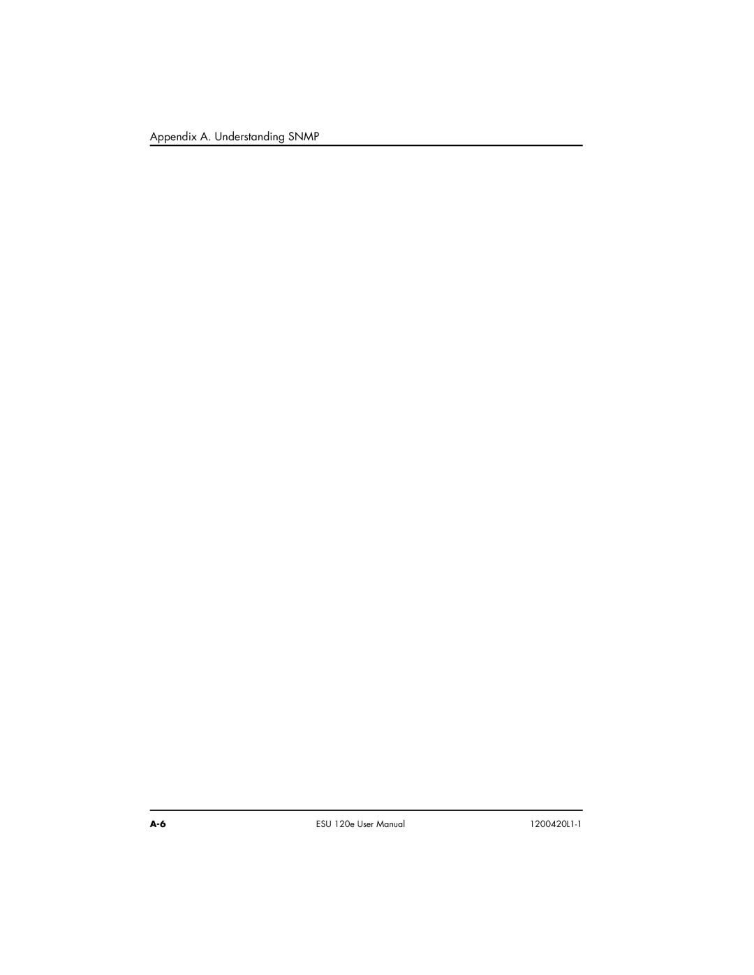 ADTRAN ESU 120e user manual Ppendix a . Understanding Snmp 