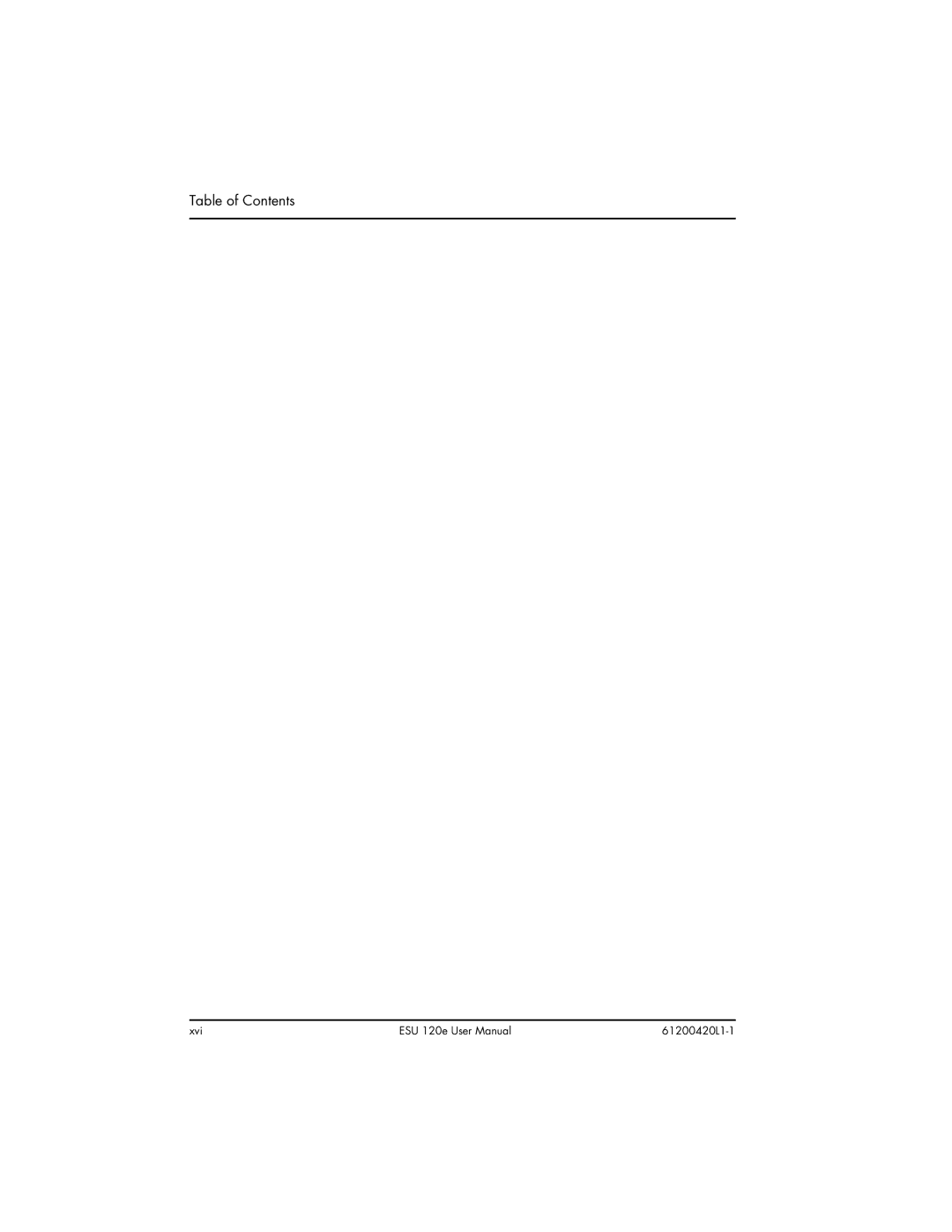 ADTRAN ESU 120e user manual Xvi 61200420L1-1 