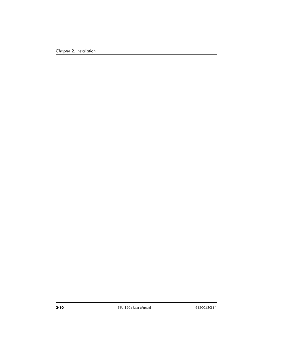 ADTRAN ESU 120e user manual Installation 