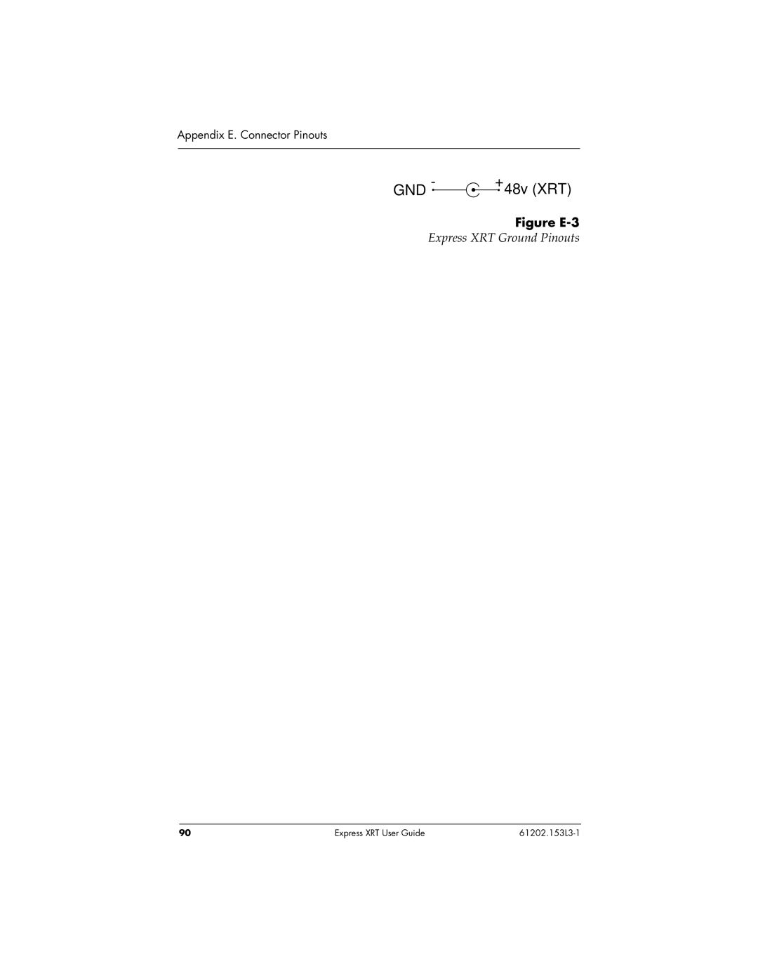 ADTRAN manual Figure E-3, Express XRT Ground Pinouts 