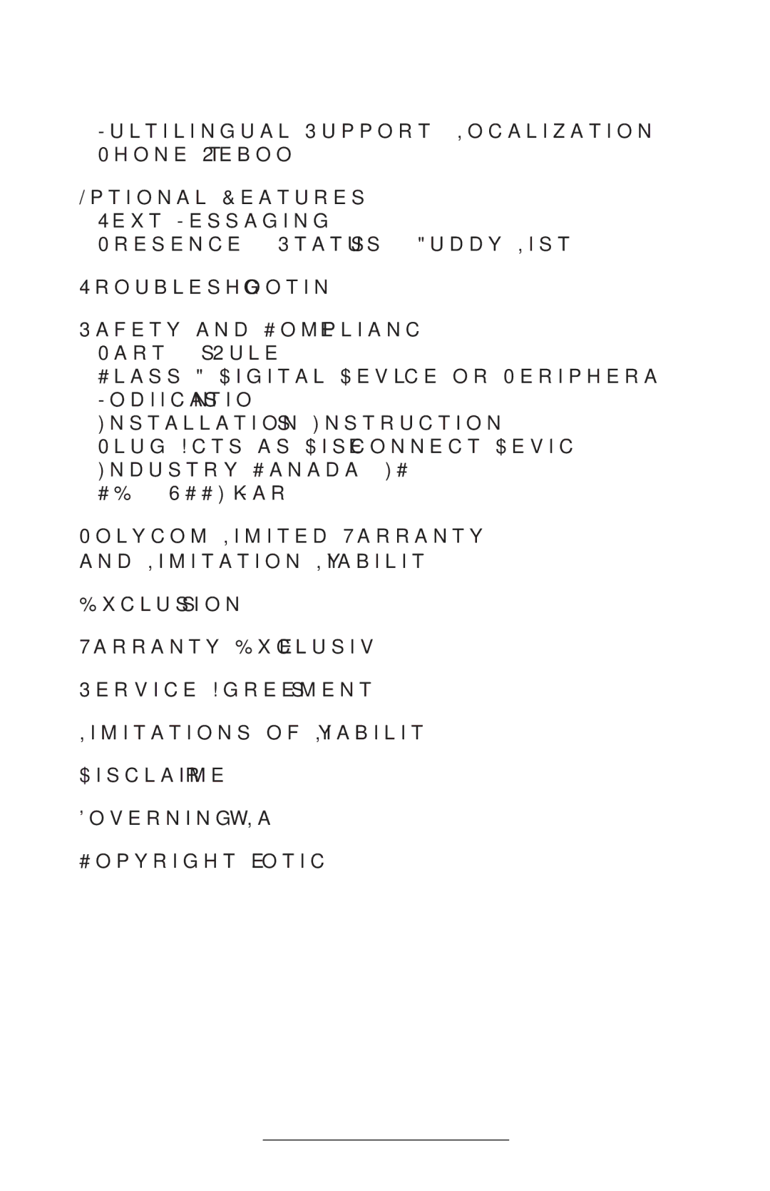 ADTRAN IP 430 Optional Features, Troubleshooting Safety and Compliance, Multilingual Support Localization Phone Reboot 