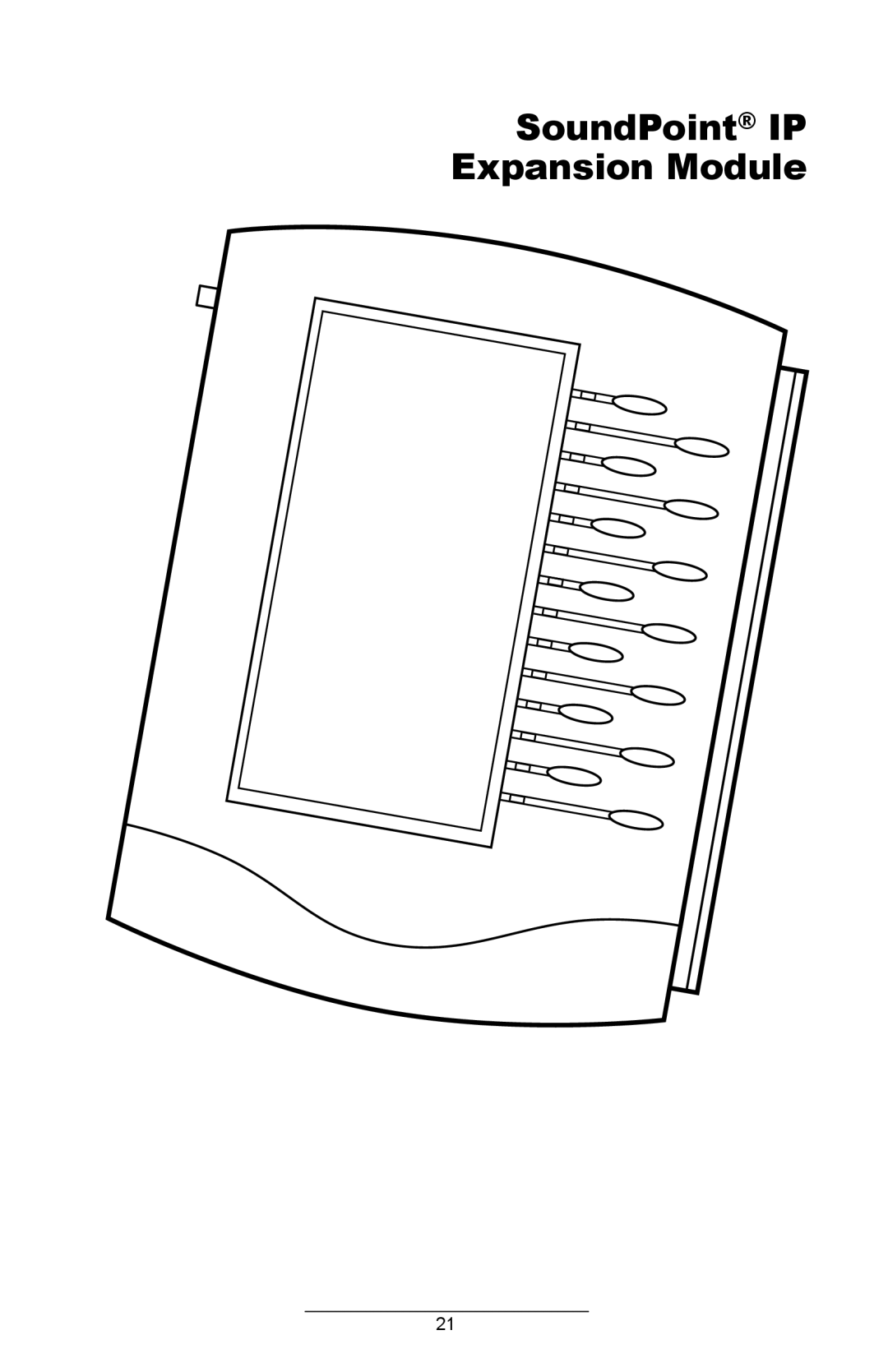 ADTRAN IP601SIP manual SoundPoint IP Expansion Module 