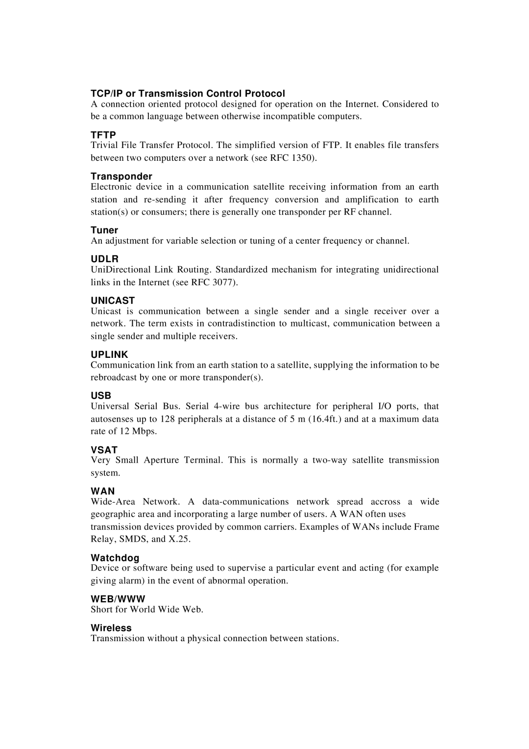 ADTRAN IPR-S1000 manual Vsat 