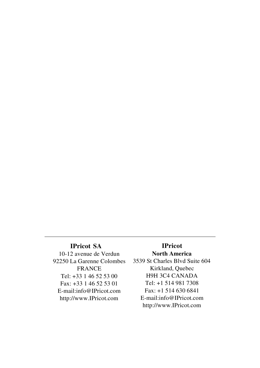 ADTRAN IPR-S1000 manual IPricotSA 