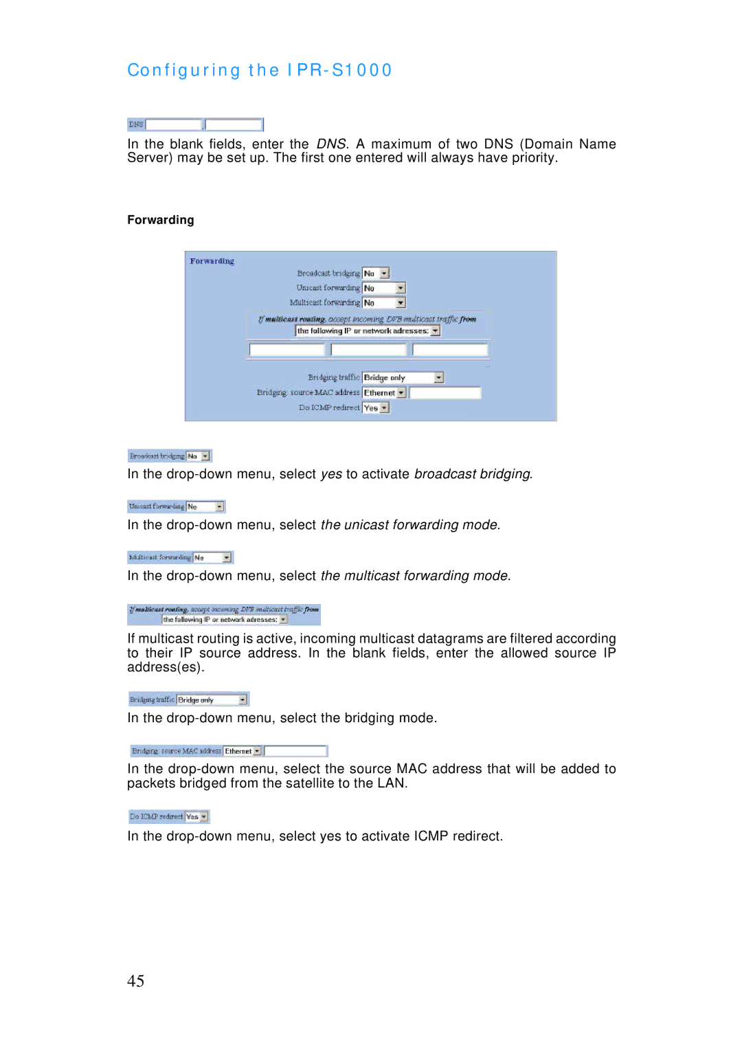 ADTRAN IPR-S1000 manual Forwarding 