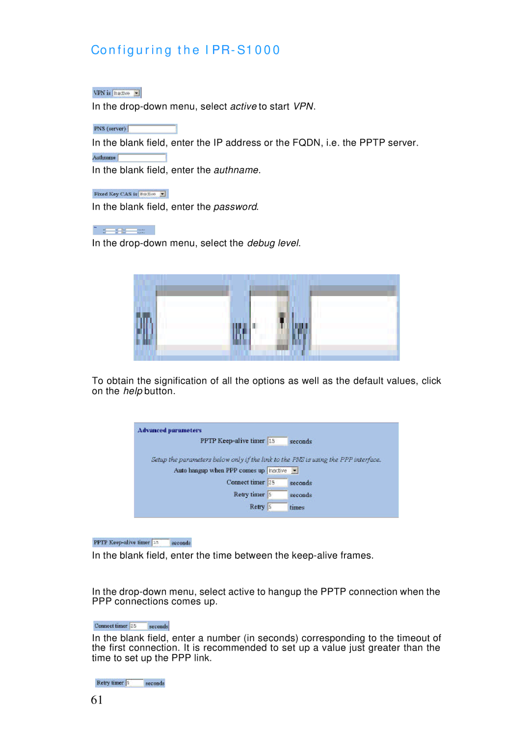 ADTRAN manual Configuring the IPR-S1000 