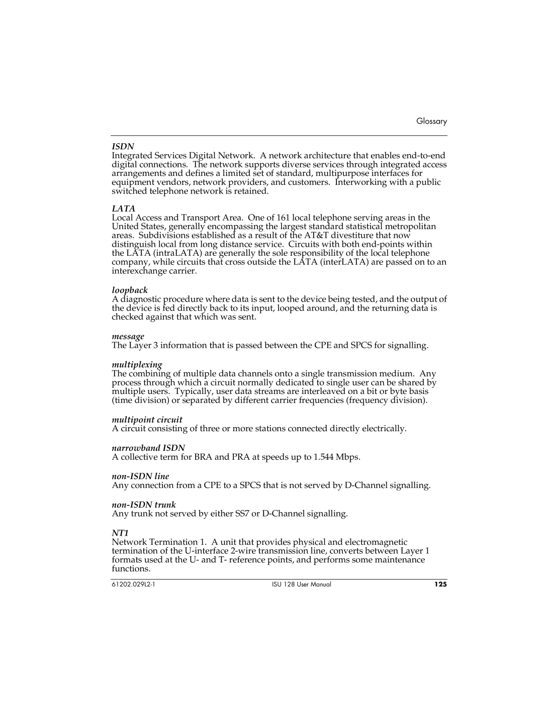 ADTRAN ISU 128 user manual Isdn 