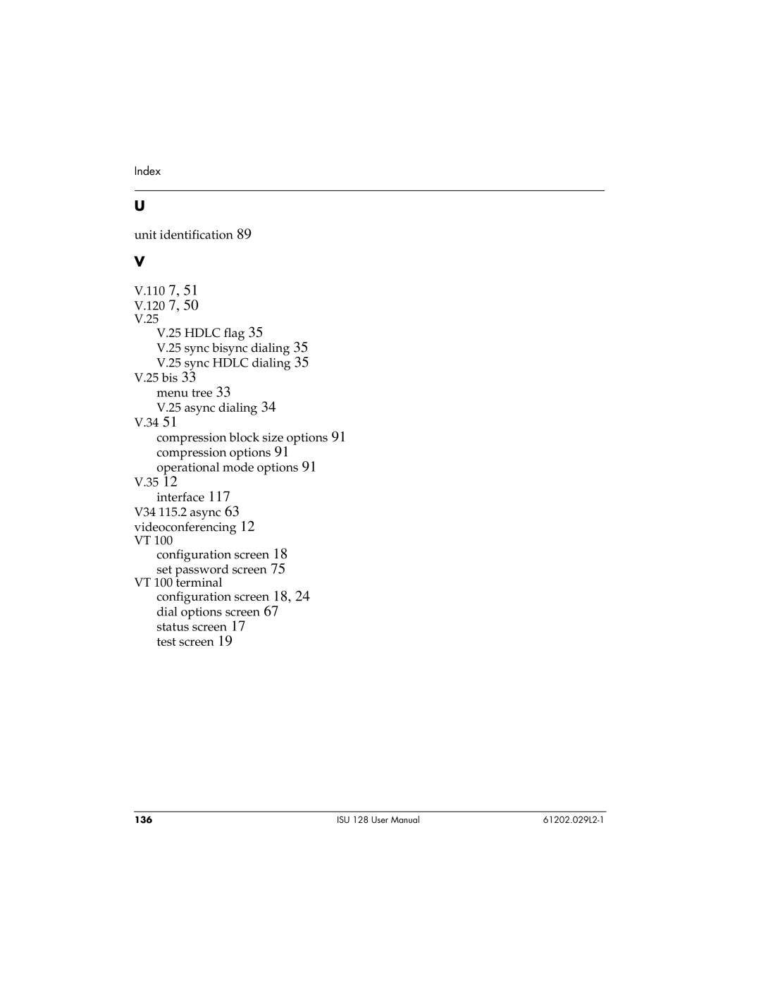 ADTRAN ISU 128 user manual 136 