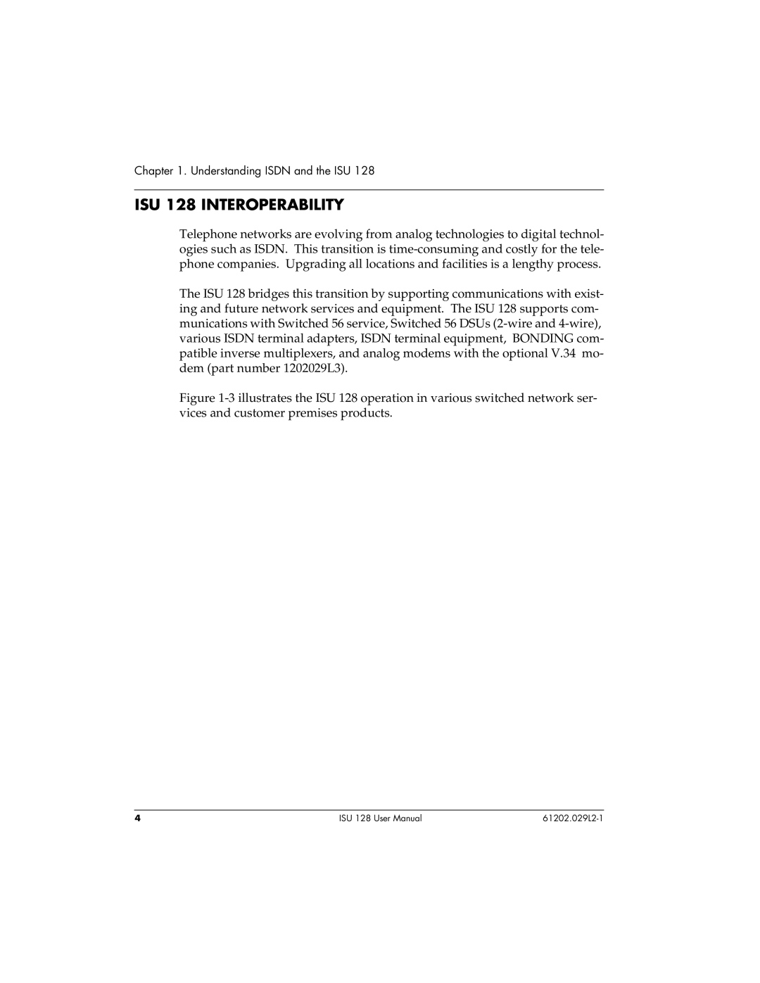 ADTRAN user manual ISU 128 Interoperability 