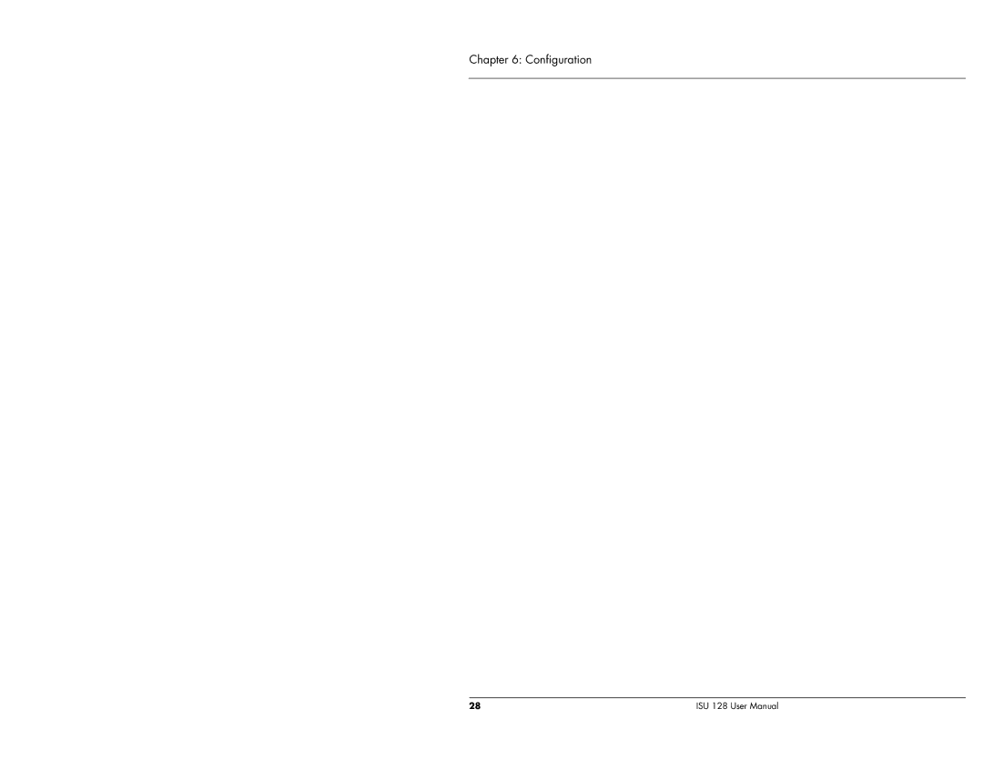 ADTRAN ISU 128 user manual Configuration 