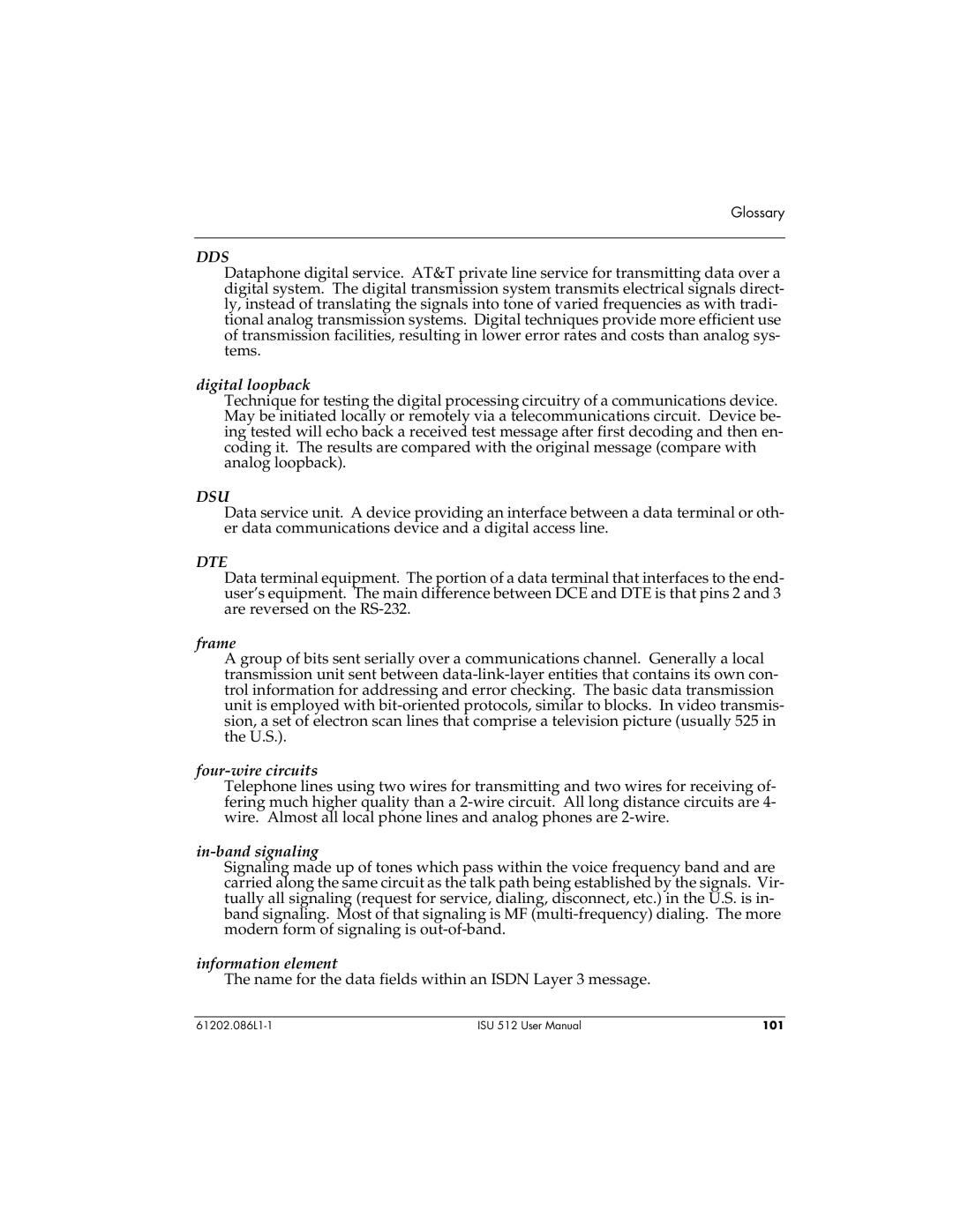 ADTRAN ISU 512 user manual Dds 