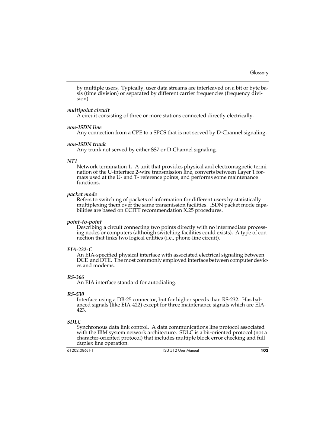 ADTRAN ISU 512 user manual NT1 