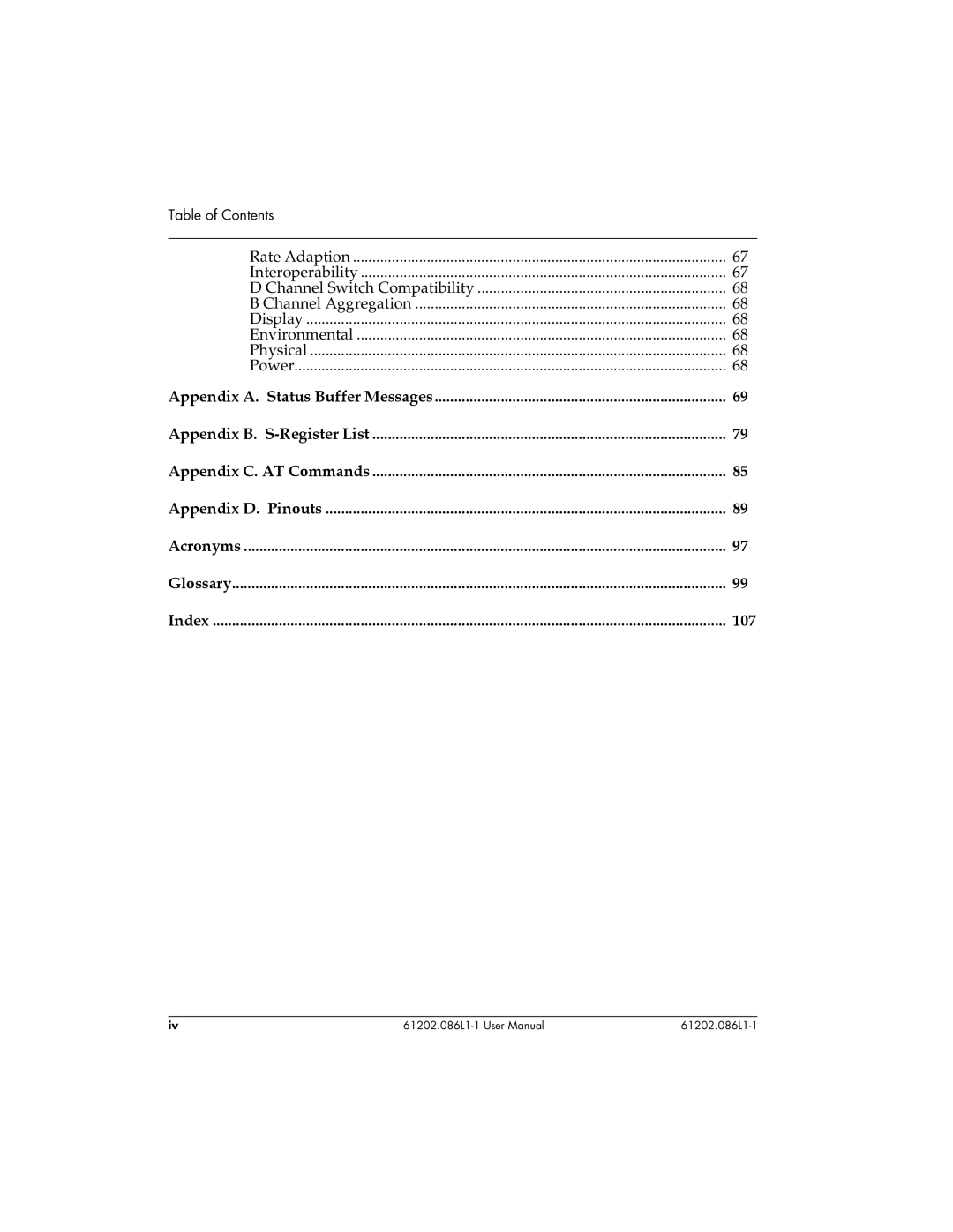 ADTRAN ISU 512 user manual 107 