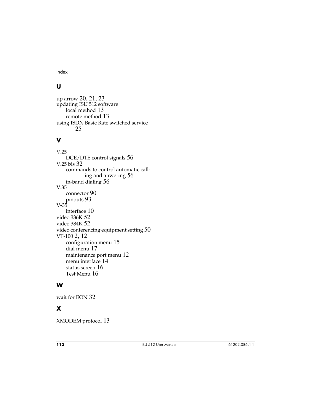 ADTRAN ISU 512 user manual 112 