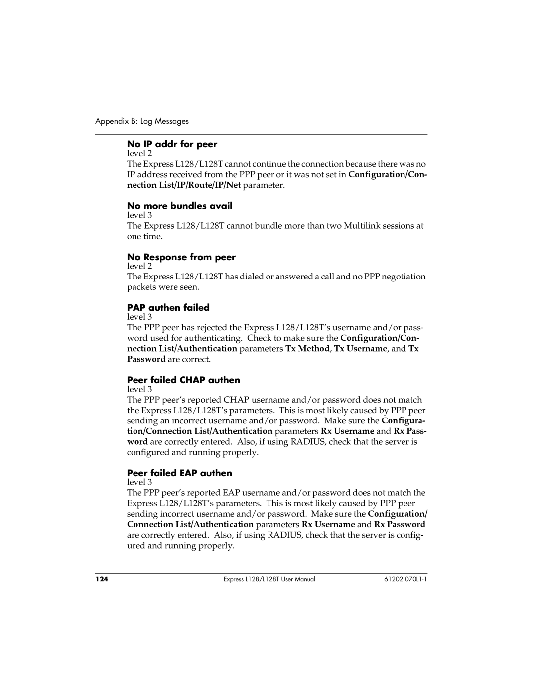 ADTRAN L128T user manual 124 