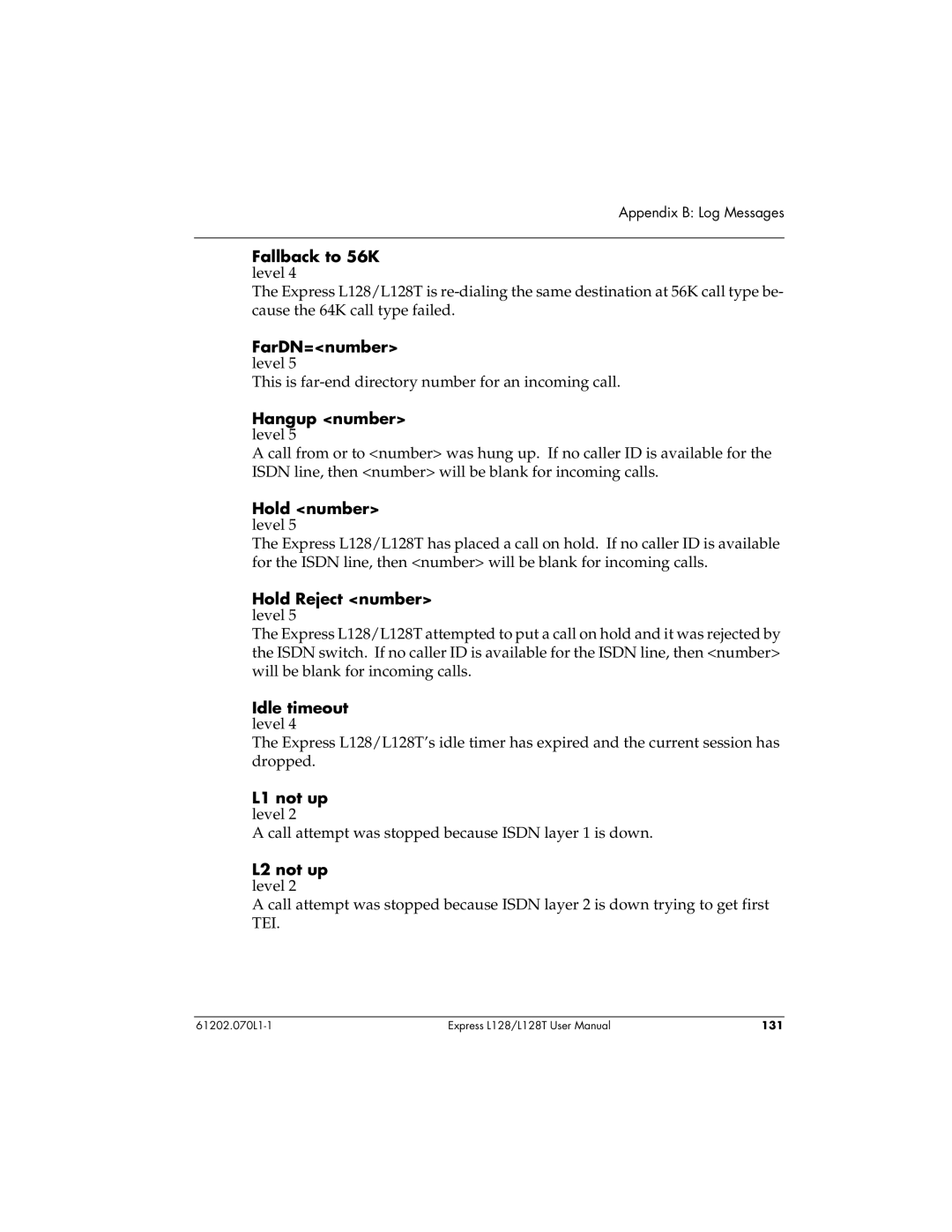 ADTRAN L128T user manual 131 