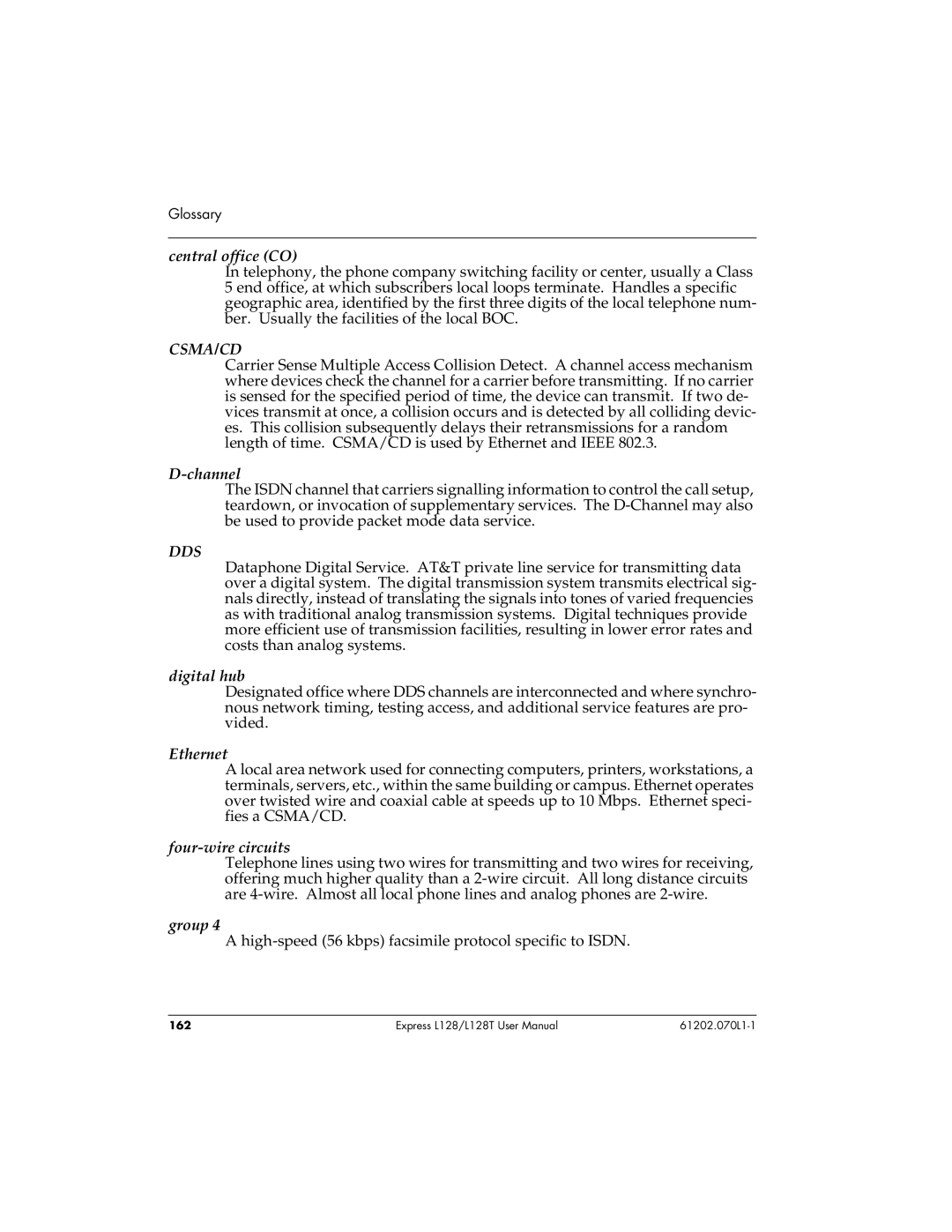 ADTRAN L128T user manual Csma/Cd 