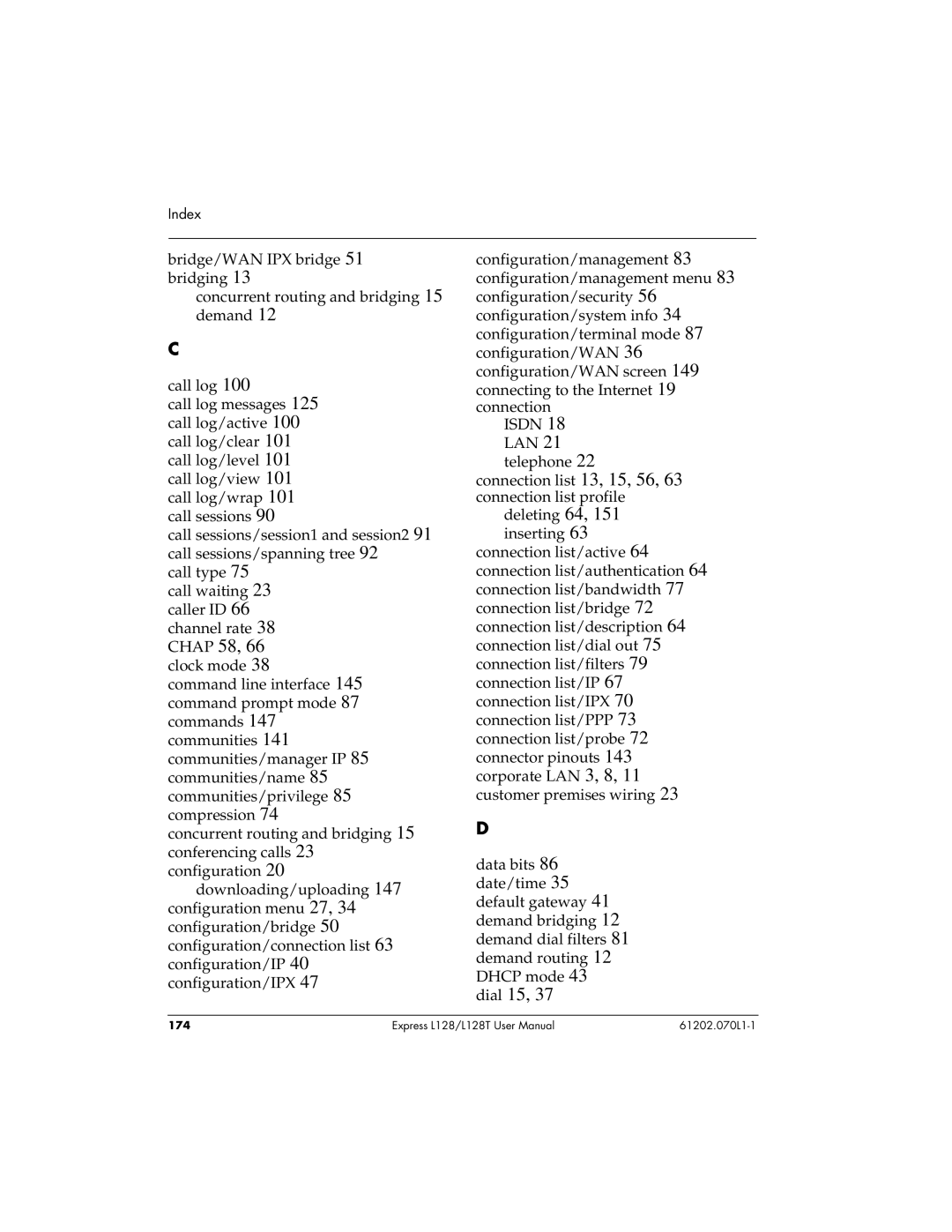 ADTRAN L128T user manual Index 