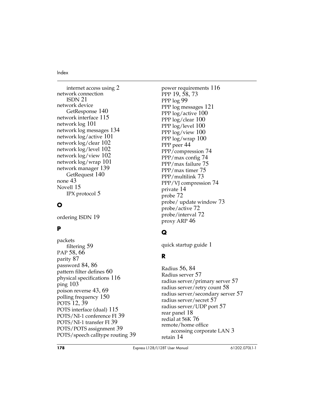 ADTRAN L128T user manual PPP 19, 58 