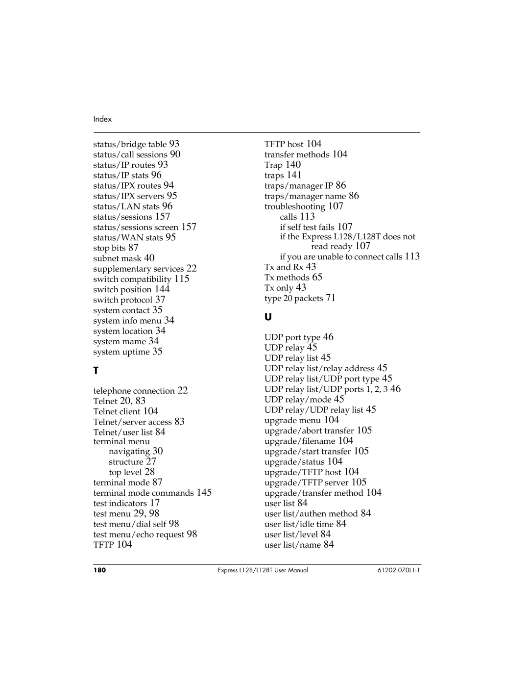 ADTRAN L128T user manual 180 