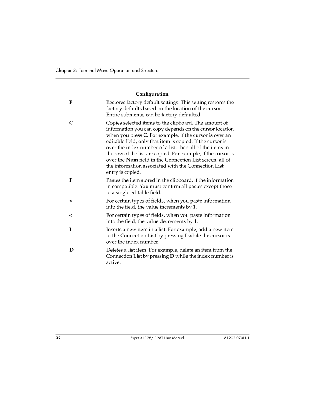 ADTRAN L128T user manual ConÞguration 