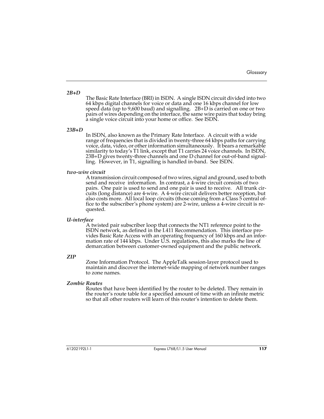 ADTRAN L768 user manual Zip 