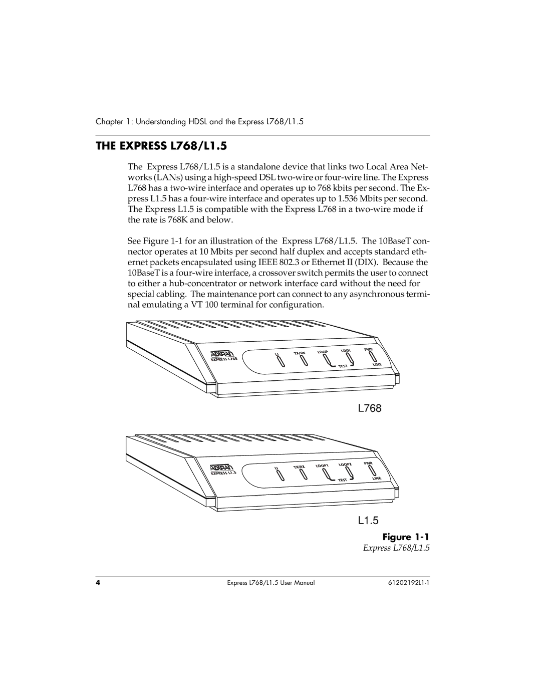 ADTRAN user manual Express L768/L1.5 