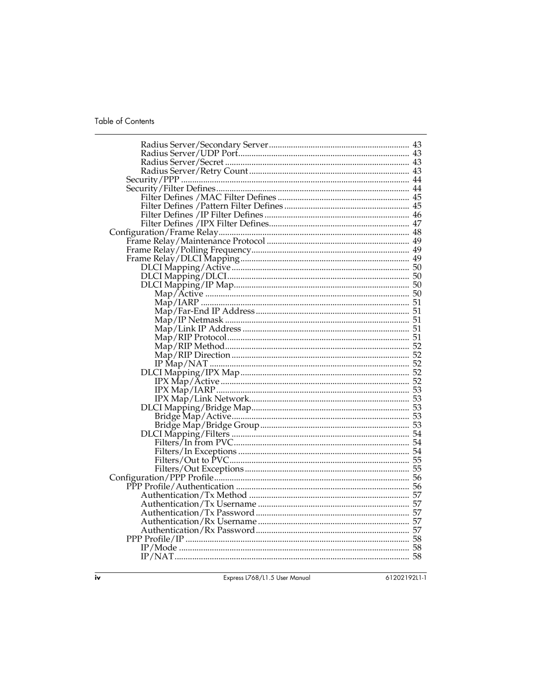 ADTRAN L768 user manual Ip/Nat 