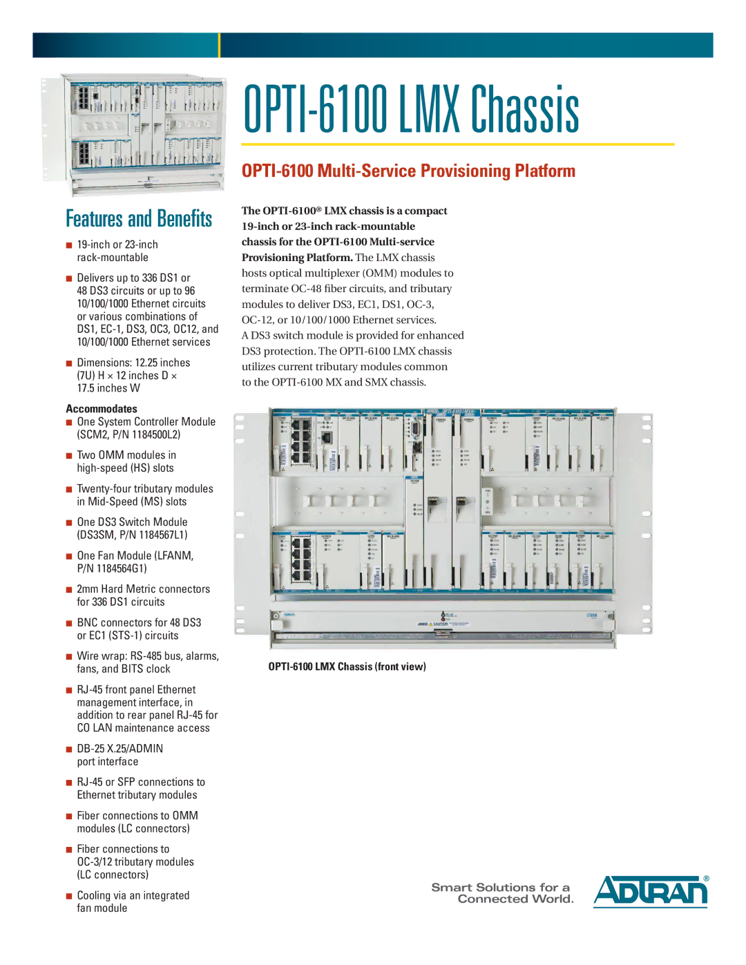 ADTRAN dimensions OPTI-6100 LMX Chassis 