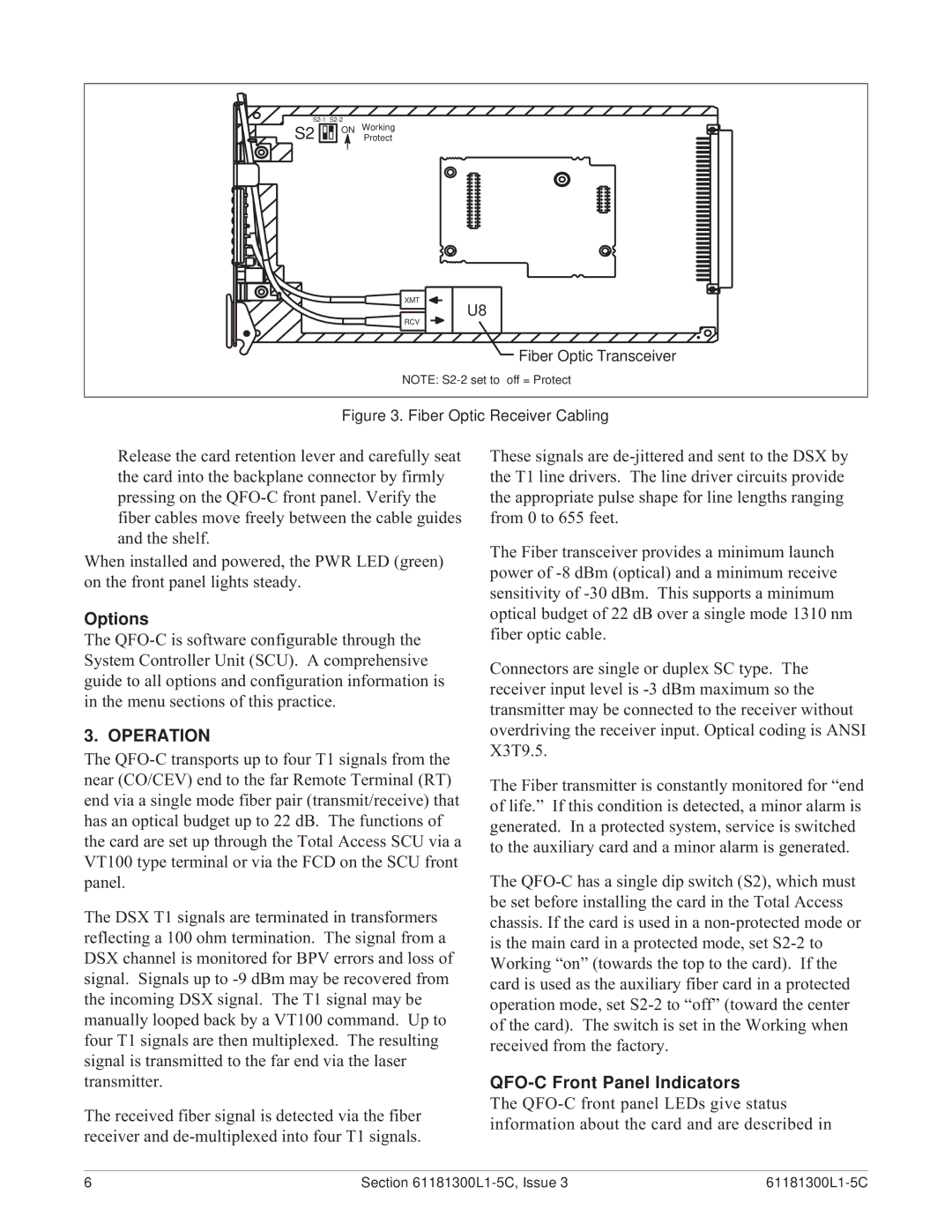 ADTRAN warranty Options, QFO-C Front Panel Indicators 