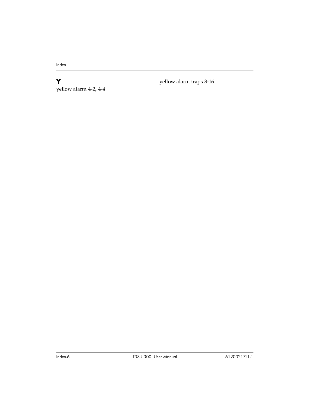 ADTRAN T3SU 300 user manual Yellow alarm traps 