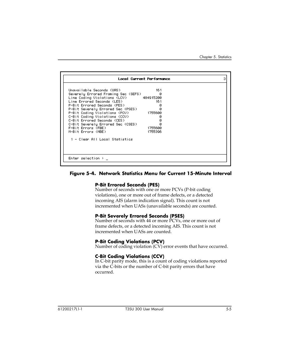 ADTRAN T3SU 300 user manual Bit Severely Errored Seconds Pses, Bit Coding Violations PCV, Bit Coding Violations CCV 